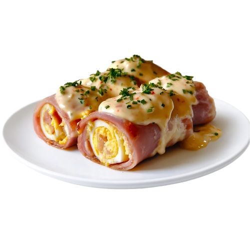 Rouleaux de Jambon aux Œufs Mimosa